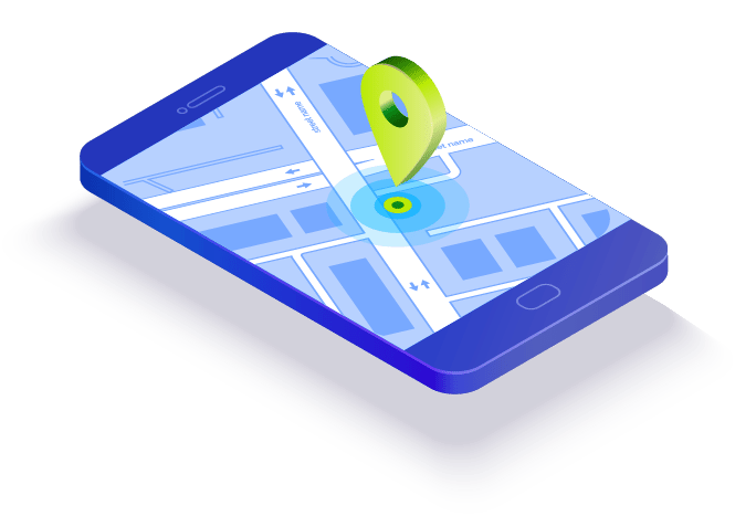 Eine moderne Navigations-App auf einem Smartphone